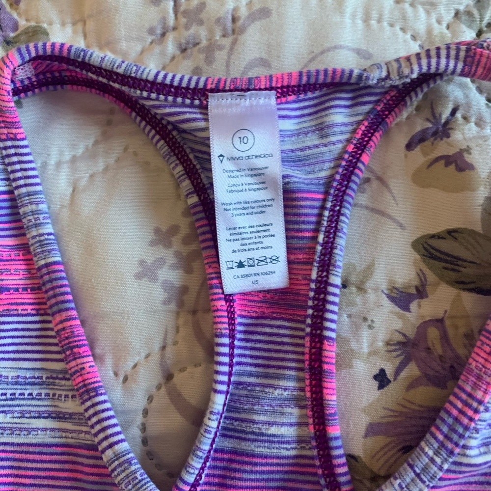 Ivivva Racer Back Striped Tank - Picture 2 of 2